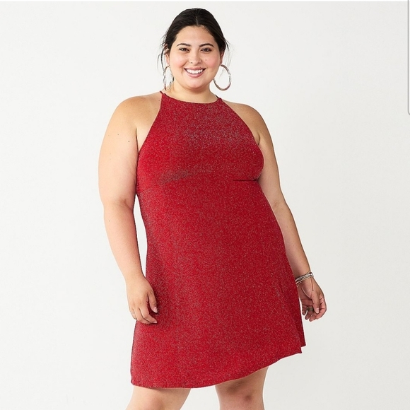 SO Junior red strappy dress - size Junior 1x - Picture 1 of 11
